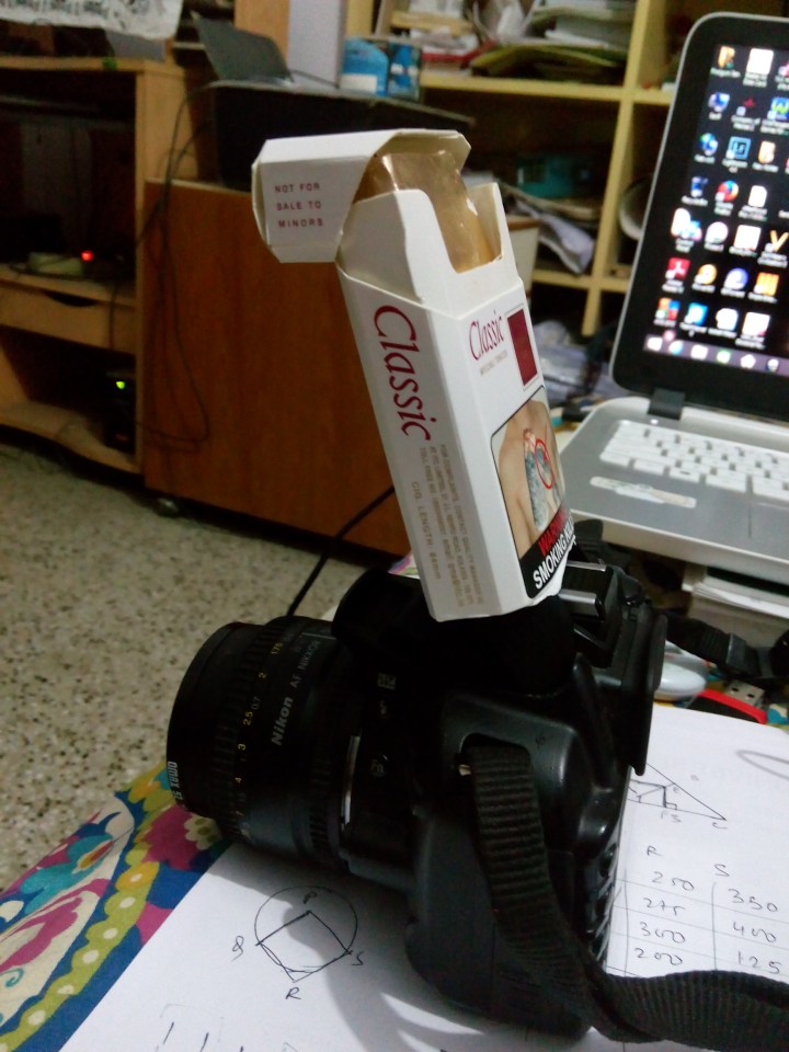 Repurposed pack clipped on on board flash