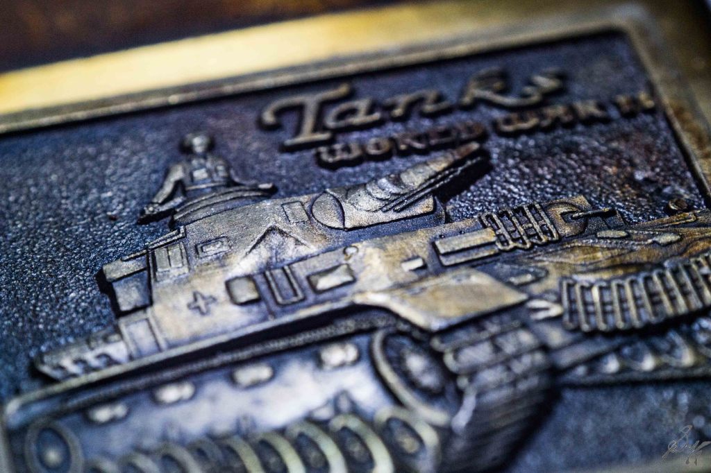 macro of tanks made on a zippo lighter