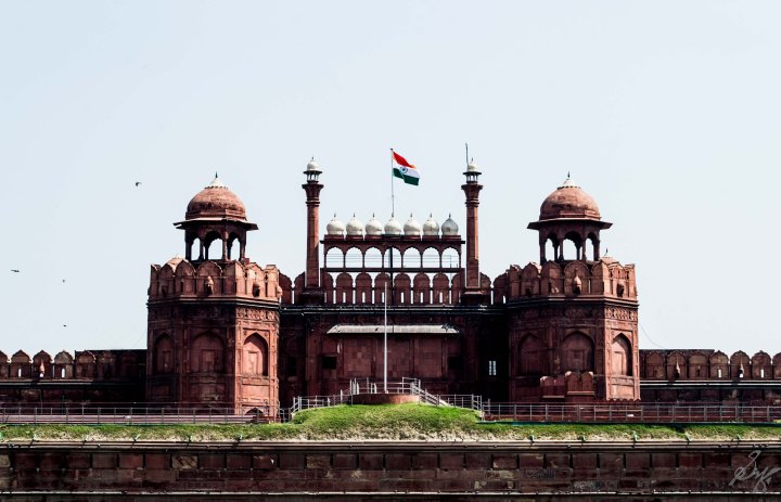 Red Fort, India, Tricolour flying