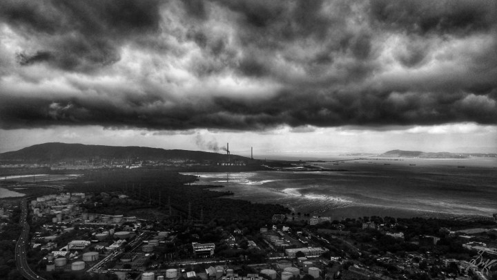 Clouds form on the Sewri Mudflats