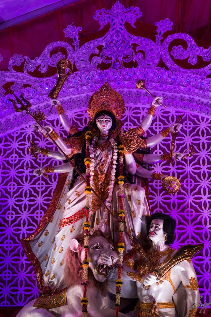 Idol of Durga vanquishing Asura