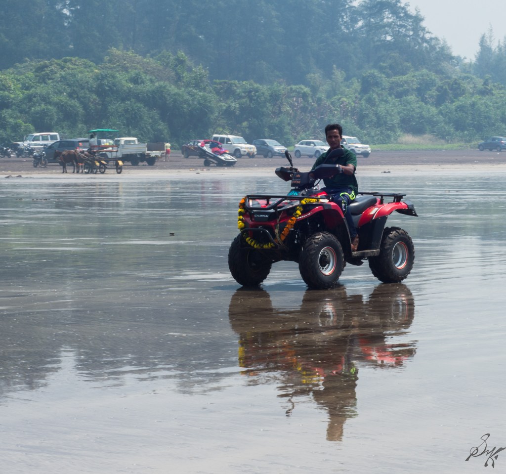 Quad bikes on the Diveagar Beach