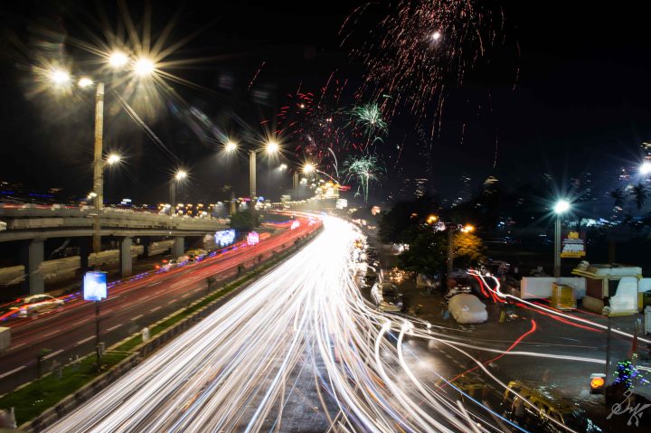 Long Exposure, Trails, Diwali Night, Marine Drive