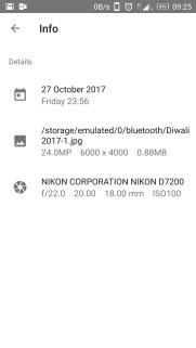 Exif Data of the photo