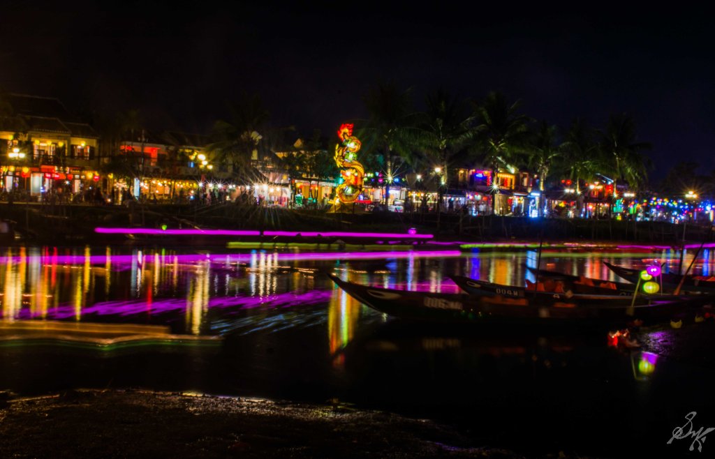 Boats on the Thu Bon river, Hoi An, Vietnam