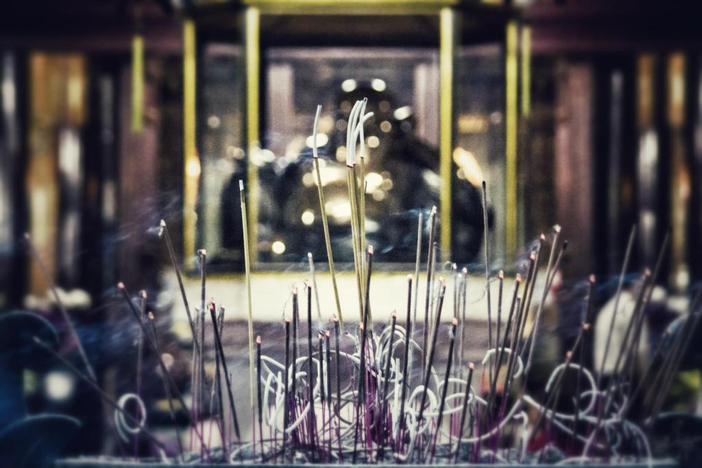 Incense sticks, prayers, Thien Mu Pagoda, Hue, Vietnam