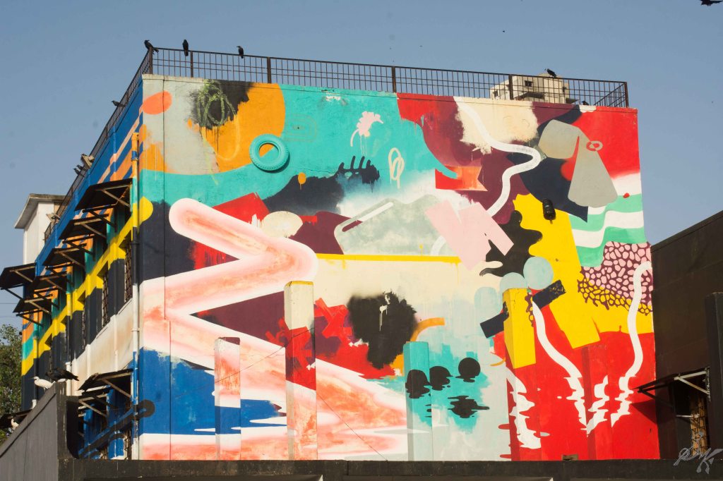 Wall art at Sassoon Docks, Mumbai, India