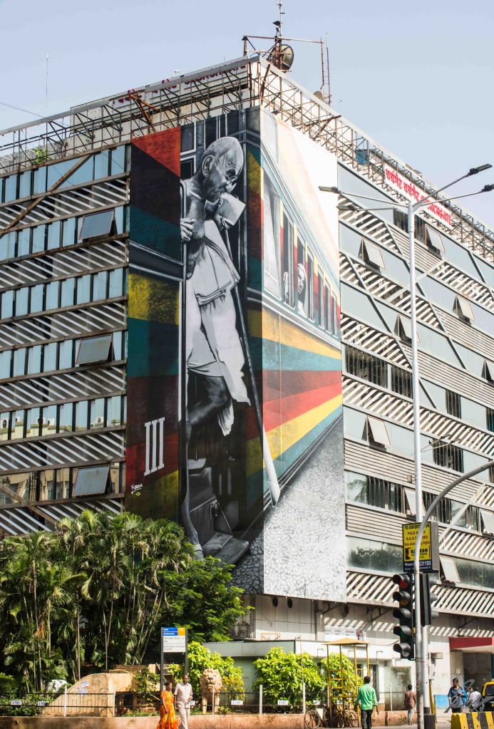 Mural at Churchgate Station, Mumbai, India